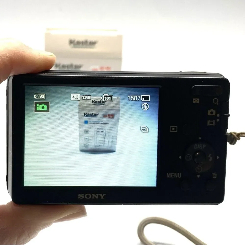 Sony Cybershot DSC-W310 12.1 MP Black Digital Camera New Battery 8GB SD Card